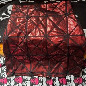 Black milk pyramids red skirt small